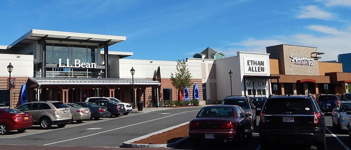 Wayside exterior view of shops from parking lot