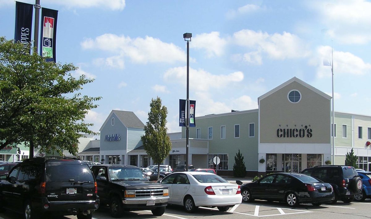 Village Shoppes exterior view from parking lot